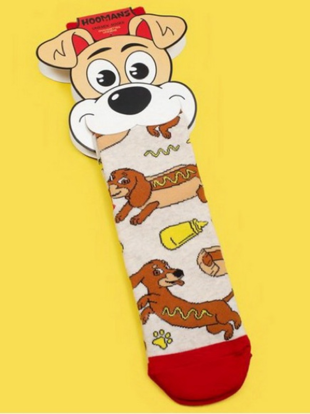 Hoomans Unisex Socks Hot Diggity Dog Dachshund Doxie Sausage Dog New